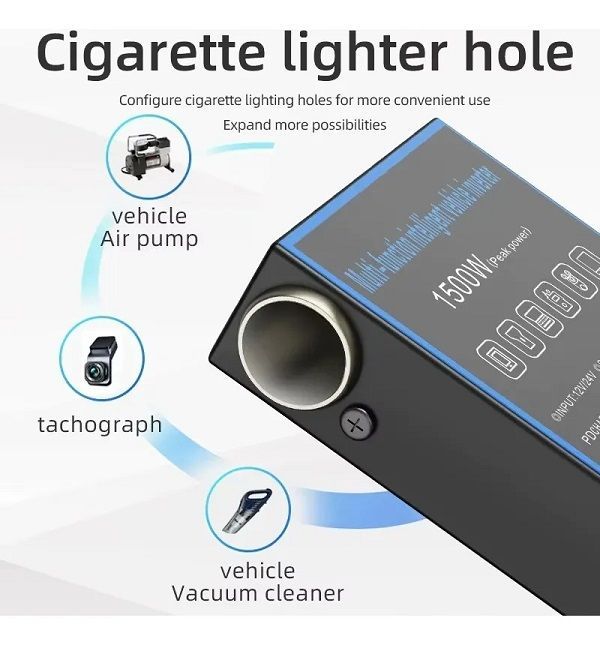 Μετασχηματιστής - Power Inverter αυτοκινήτου - 1500W - 12V DC to 220V AC - 4xUSB - 1530118/015 - 150975