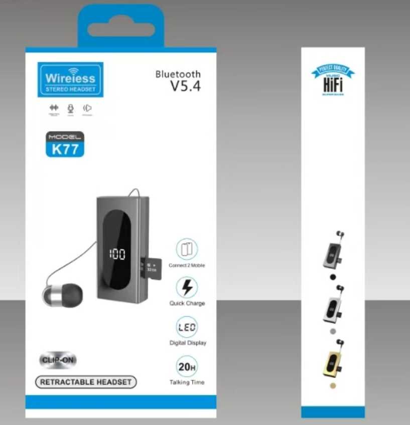 Ασύρματο ακουστικό Bluetooth - K100 - 153416 - Black