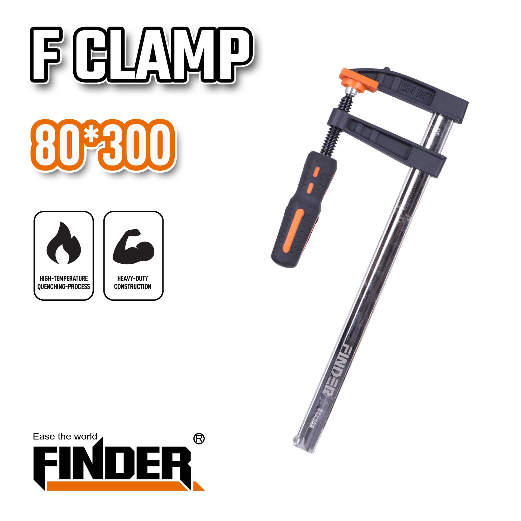 Σφιγκτήρας μαραγκού βαρέως τύπου - 80x300mm - Finder - 195256