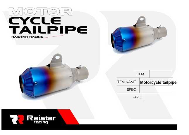 Τελικό εξάτμισης μοτοσυκλέτας σιλανσιέ - 26cm - R-MG0612-1 - 320002