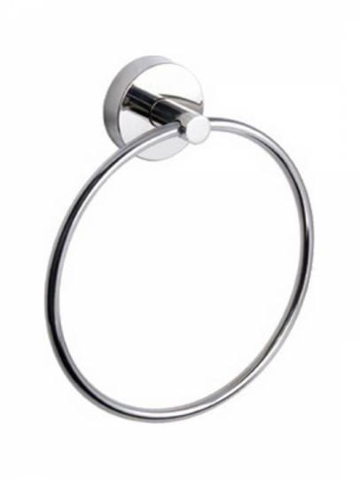 Karag Uno Κρίκος Μπάνιου Μονός με Βίδες &#8203;17x17cm Inox Ασημί 1220