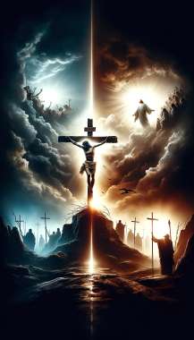 Olympus Diamond Painting "Crucifixion of Jesus" - Ψηφιδωτό Μωσαικό "Σταύρωση του Ιησού Χριστού" 50Χ70