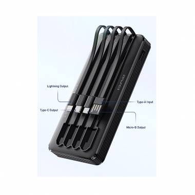 Powerbank - P133K - 10.000mah - 4in1 - AWEI - 048958 - Black