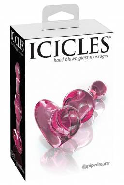 Pipedream Icicles No 75 Hand Blown Glass Massager Pink 7.9cm
