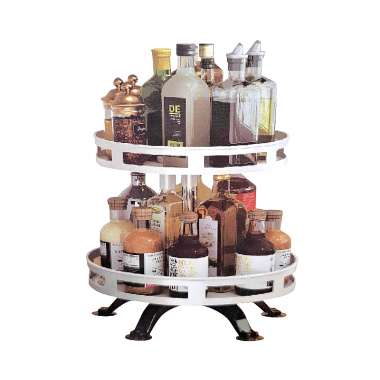 Ραφιέρα οργάνωσης κουζίνας περιστρεφόμενη διώροφη - 11902 - 114005 - White