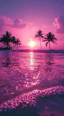 Olympus Diamond Painting "Idyllic sunset on a tropical beach" - Ψηφιδωτό Μωσαικό "Ειδυλλιακό ηλιοβασίλεμα σε τροπική παραλία" 50Χ70