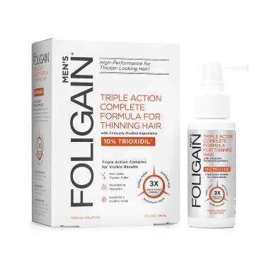 Foligain triple action formula USA  Λοσιόν/Σπρέι με 10% τριοξιδίλη  (Κατά της τριχόπτωσης για άνδρες 59ml)