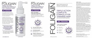 Foligain triple action formula USA - Λοσιόν/Σπρέι με 10% τριοξιδίλη Κατά της τριχόπτωσης για γυναίκες 59ml