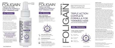 Foligain triple action formula USA - Λοσιόν/Σπρέι με 10% τριοξιδίλη Κατά της τριχόπτωσης για γυναίκες 59ml