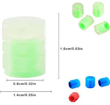 Καπάκι βαλβίδας ελαστικών αυτοκινήτου φωσφορίζον - R-Z17201-4U - 140532 - Red