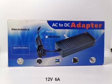 Τροφοδοτικό μετασχηματιστής AC/DC - 12V 6A - 72W - 235724