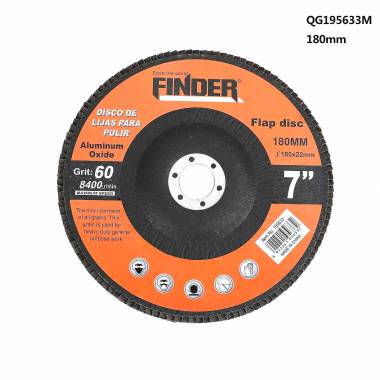 Πολύπτερο λείανσης μετάλλου για γωνιακό τροχό - 7"" - Grit60 - Finder - 195633