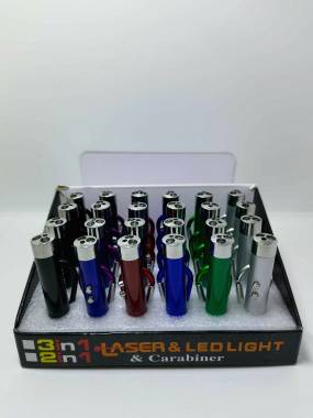 Φακός LED & Laser - 2 in 1 - 24pcs - 232221