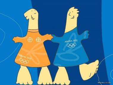 Olympus Diamond Painting "Phevos & Athina Μascot  of Athens Olympic games 2004" - Ψηφιδωτό Μωσαικό "Φοίβος & Αθηνά",μασκότ των ολυμπιακών αγώνων της Αθήνας 2004" 40X30