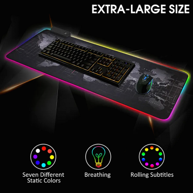 Olympus αντιολισθιτικό XXL RGB gaming easy clean mousepad 90x40