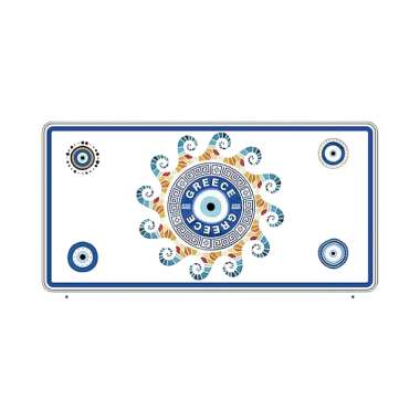 Μεταλλική πινακίδα Souvenir - 12pcs - Greece - 15x30cm - 181043