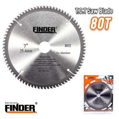 Δίσκος κοπής αλουμινίου - TCT - 7" - Φ80 - 80T - Finder - 196003