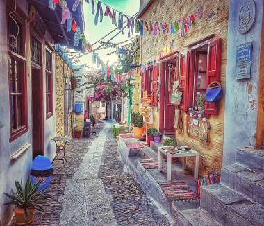 Olympus Diamond Painting "Ano Syros, medieval settlement,Greek island" - Ψηφιδωτό Μωσαικό "Άνω σύρος,μεσαιωνικός οικισμός" 50Χ40