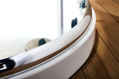 Καμπίνα NEW TEMA Hμικυκλική ΔιάφανηShower Cabin NEW TEMA 1/4 Circular Clear - NT 9090 R 90Χ90cm
