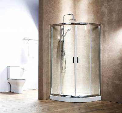 Καμπίνα NEW TEMA Hμικυκλική ΔιάφανηShower Cabin NEW TEMA 1/4 Circular Clear - NT 9090 R 90Χ90cm