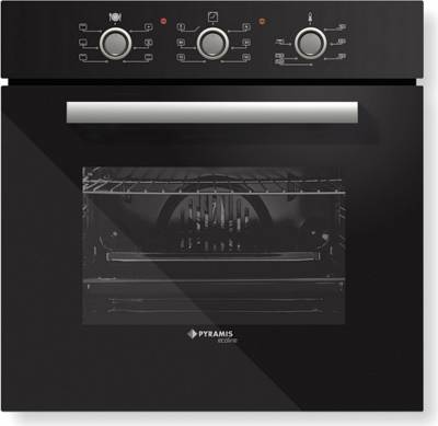 Pyramis 60ΑΠ 1007 Φούρνος άνω Πάγκου 66lt χωρίς Εστίες Π59.5εκ. Μαύρος 034006801