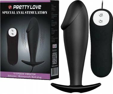 Pretty Love Special Anal Stimulation Πρωκτικός Δονητής σε Μαύρο χρώμα 10cm