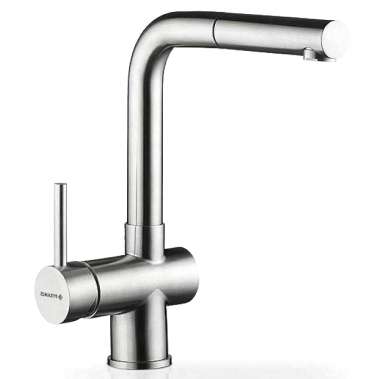 Pyramis Capriccio Premium Μπαταρία Κουζίνας Πάγκου με Ντουζ Inox Ασημί 090917201