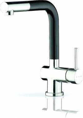 Pyramis Capriccio Premium Μπαταρία Κουζίνας Πάγκου με Ντουζ Inox Μαύρη 090917601