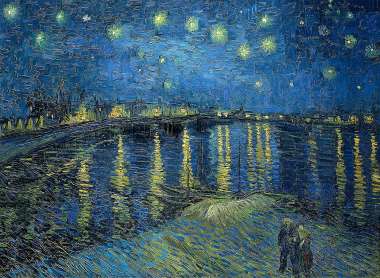 Olympus Diamond Painting "Starry Night Over the Rhône,Van gogh" - Ψηφιδωτό Μωσαικό "Έναστρη νύχτα πάνω από τον Ροδανό,Βαν γκογκ" 40Χ30