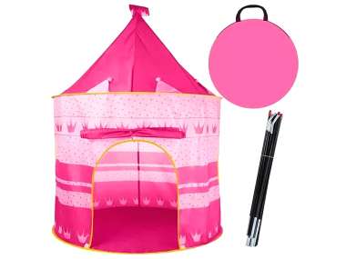 Παιδική Σκηνή Pop Up Tent, σε σχήμα κάστρου με ύψος 135cm σε ροζ χρώμα