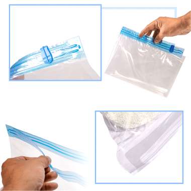 Πλαστική Σακούλα Αποθήκευσης για Τσάντες / Ρούχα Αεροστεγής και με Κενό Αέρος 9τμχ