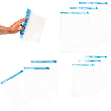 Πλαστική Σακούλα Αποθήκευσης για Τσάντες / Ρούχα Αεροστεγής και με Κενό Αέρος 9τμχ