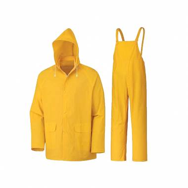 Αδιάβροχη φόρμα εργασίας με τιράντες - One Sized - 270317 - Yellow