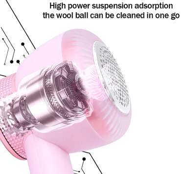 Αποχνουδωτής ρούχων - KM-167 - Kemei - Pink