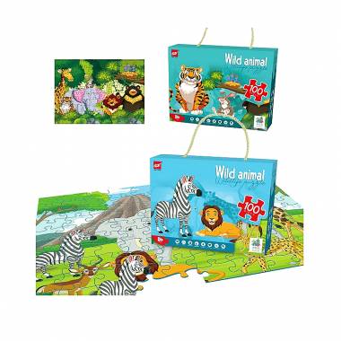 Παιδικό puzzle 100 κομματιών - Wild Animal - 61006 - 917220
