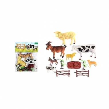 Σετ φιγούρες ζώων φάρμας - 12pcs - 124-32E - 917523