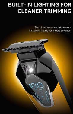 Κουρευτική μηχανή με φωτισμό LED - KM-1572 - Kemei