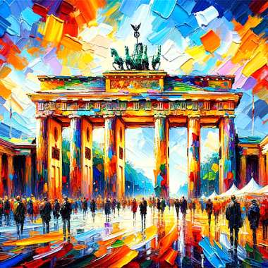 Olympus Diamond Painting "Colorful Brandenburg Gate,lamina art" - Ψηφιδωτό Μωσαικό "Πολύχρωμη Πύλη του Βρανδεμβούργου,τέχνη λαμινά" 50Χ40