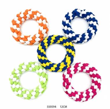 Παιχνίδι σκύλου κρίκος σχοινί - 12cm - 12pcs - 550594
