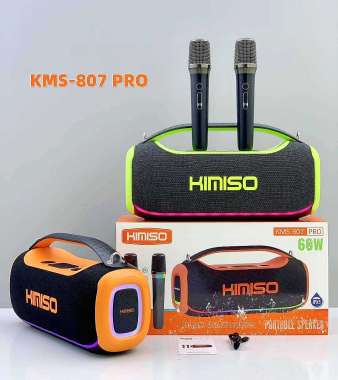 Ασύρματο ηχείο Bluetooth με 2 μικρόφωνα Karaoke - KMS-807 Pro - 813782 - Orange