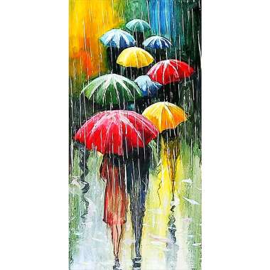 Olympus Diamond Painting "Colorful umbrellas" - Ψηφιδωτό Μωσαικό "Πολύχρωμες ομπρέλες" 50X70