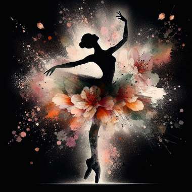 Olympus Diamond Painting "Ballet flower girl" - Ψηφιδωτό Μωσαικό "Μπαλαρίνα με λουλούδια" 50Χ40