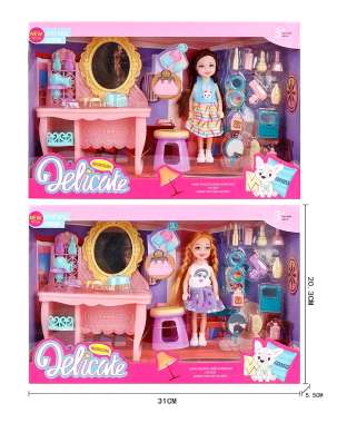 Σετ κούκλα με αξεσουάρ ομορφιάς - 862-15 - 917353