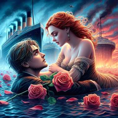 Olympus Diamond Painting "Romantic Titanic scene" - Ψηφιδωτό Μωσαικό "Ρομαντική σκηνή Τιτανικού" 50Χ40