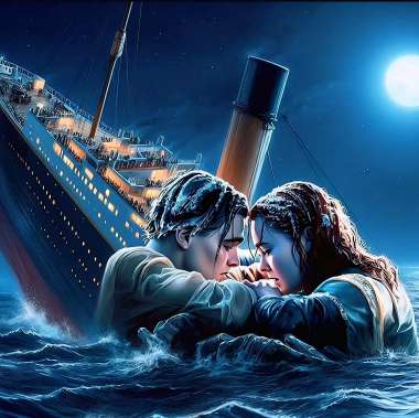 Olympus Diamond Painting "Titanic couple Jack & Rose"- Ψηφιδωτό Μωσαικό "Ζευγάρι Τζακ & Ρόουζ Τιτανικός "40Χ30
