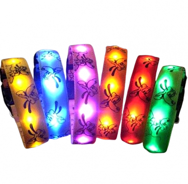 Επαναφορτιζόμενο φωτεινό περιλαίμιο - κολάρο σκύλου - 2.5cm - S/M/L - 550228