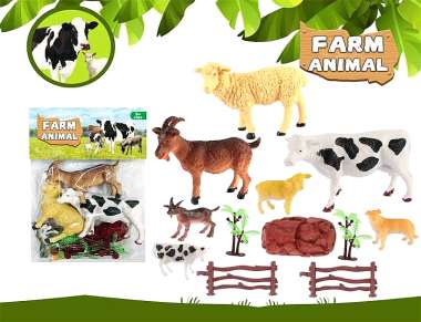 Σετ φιγούρες ζώων φάρμας - 12pcs - 124-32E - 917523