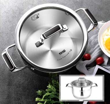 Κατσαρόλα ανοξείδωτη με καπάκι - 3.6L - CS002-B20 - DSP - 560317