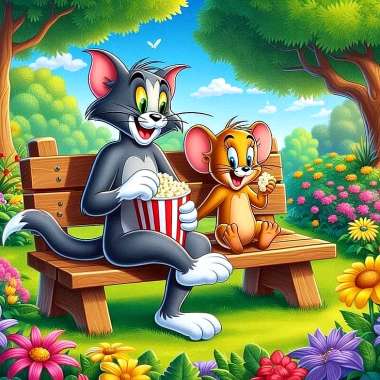 Olympus Diamond Painting "Tom & Jerry"- Ψηφιδωτό Μωσαικό "Τομ & τζέρι" 50Χ40