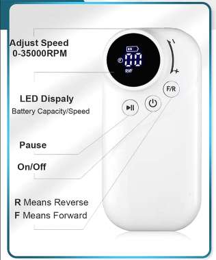 Επαναφορτιζόμενος τροχός μανικιούρ-πεντικιούρ - VNK-S301 - 581559 - White